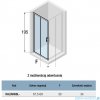 Novellini Kali AH kabina kwadratowa 70x70  profile chrom KALIAH66L-1B/KALIAH66L-1B